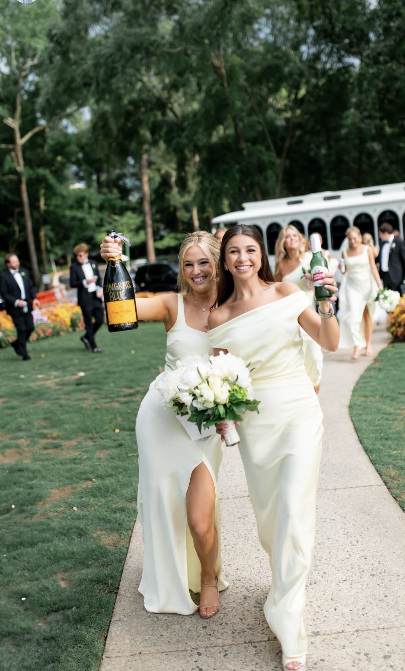 Bride walking down the aisle
